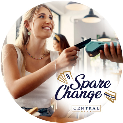 Round Up Debit Card Purchases with Spare Change by Central Bank Utah